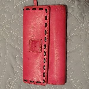Dooney & Bourke Leather Wallet Fucshia